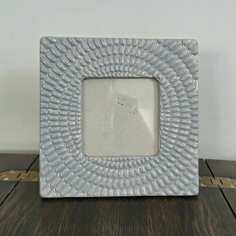 Cynthia Rowley Textured Picture Frame Gray Photo Display Home Decor 7X7